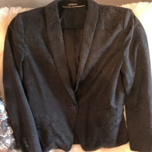 Express black lace suit jacket